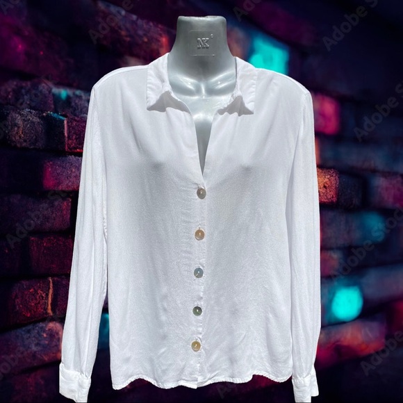 Dynamite Classic white blouse ✔️ - Picture 2 of 8
